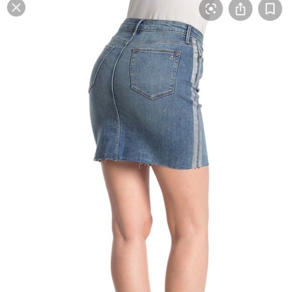 Sam Edelman Denim Mini Jenny Skirt Size 00/24 - Picture 2 of 13